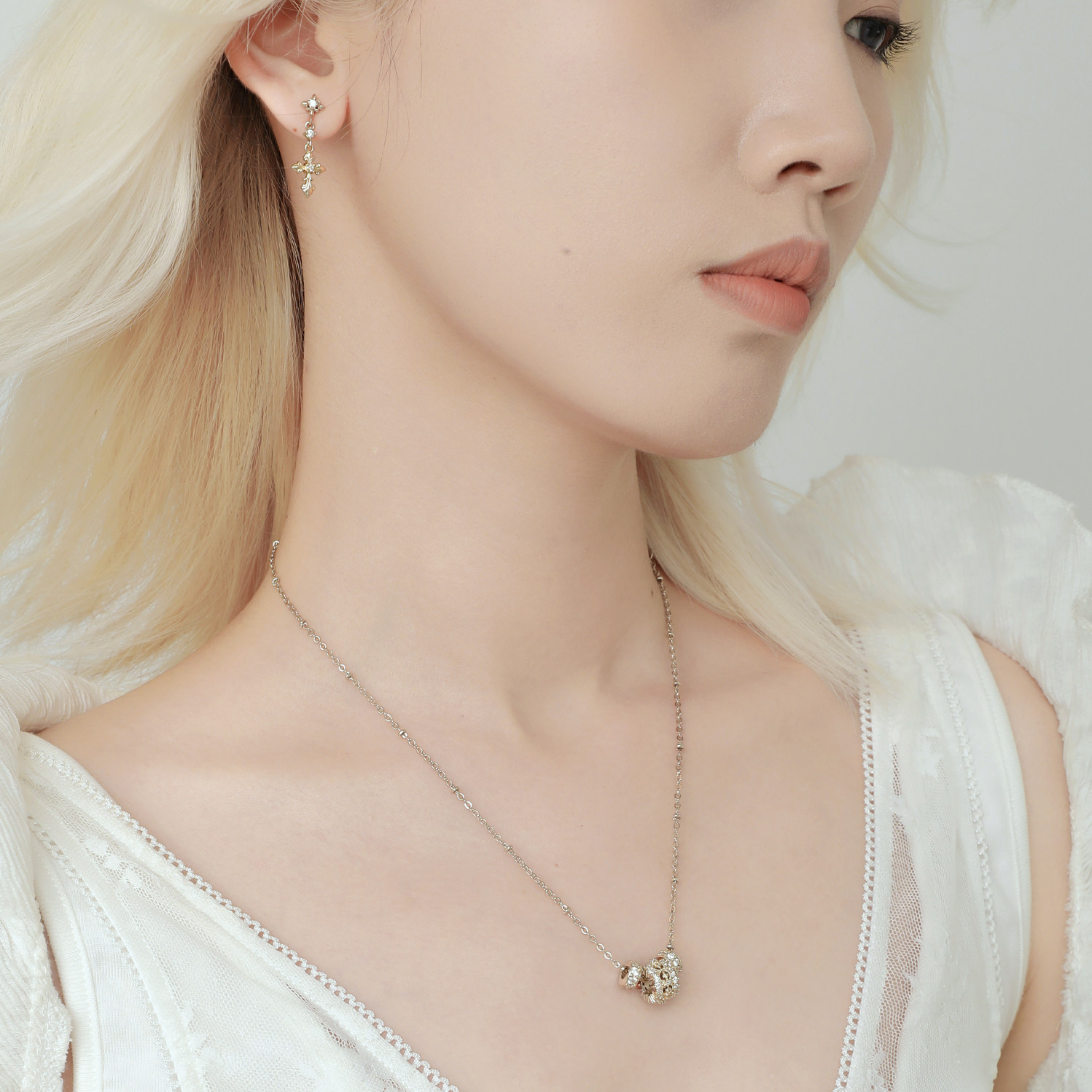 ROYAL SIGNET CHARM NECKLACE[SET ITEM]