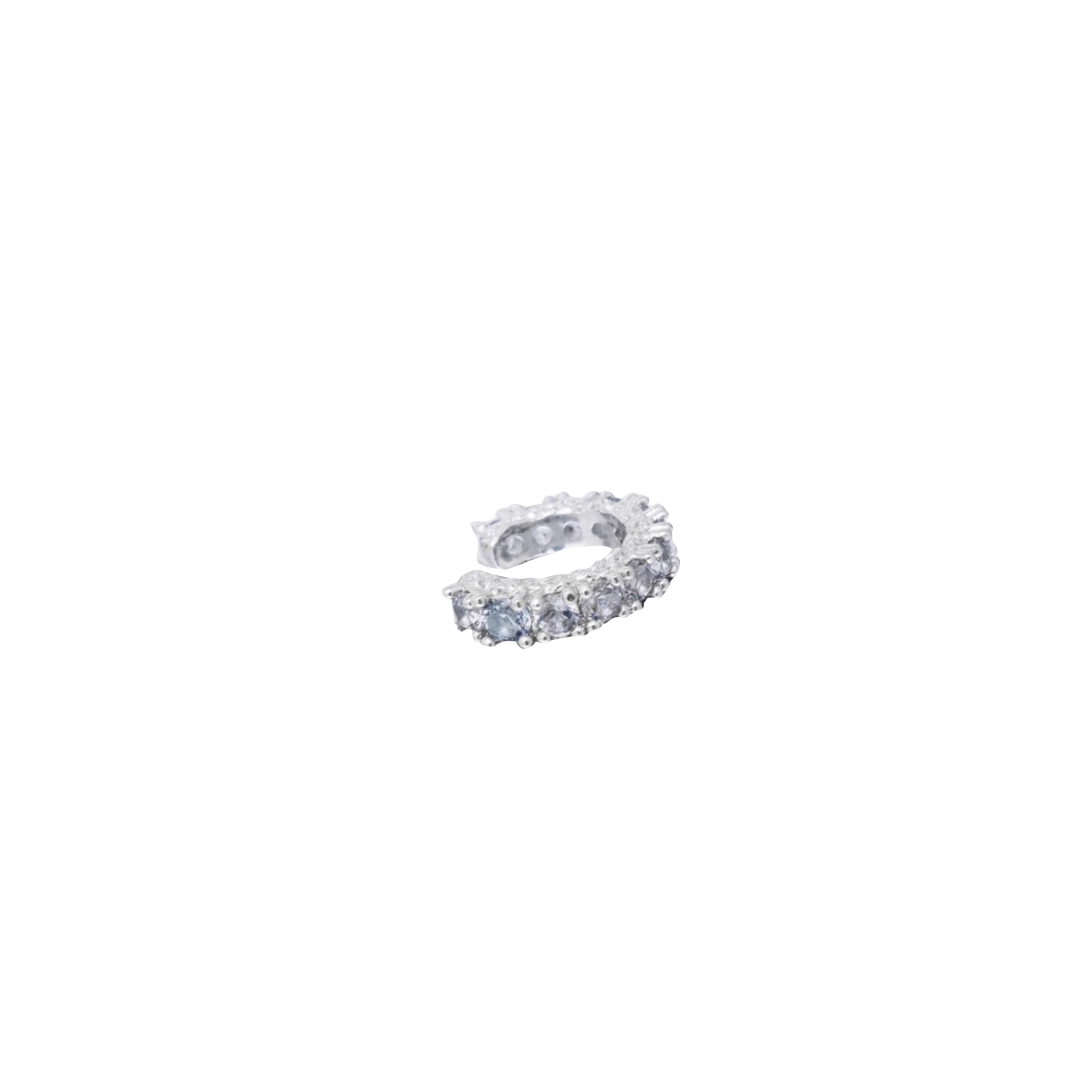 CUBIC ZIRCONIA AQUA LUNE EAR CUFF[SET ITEM]