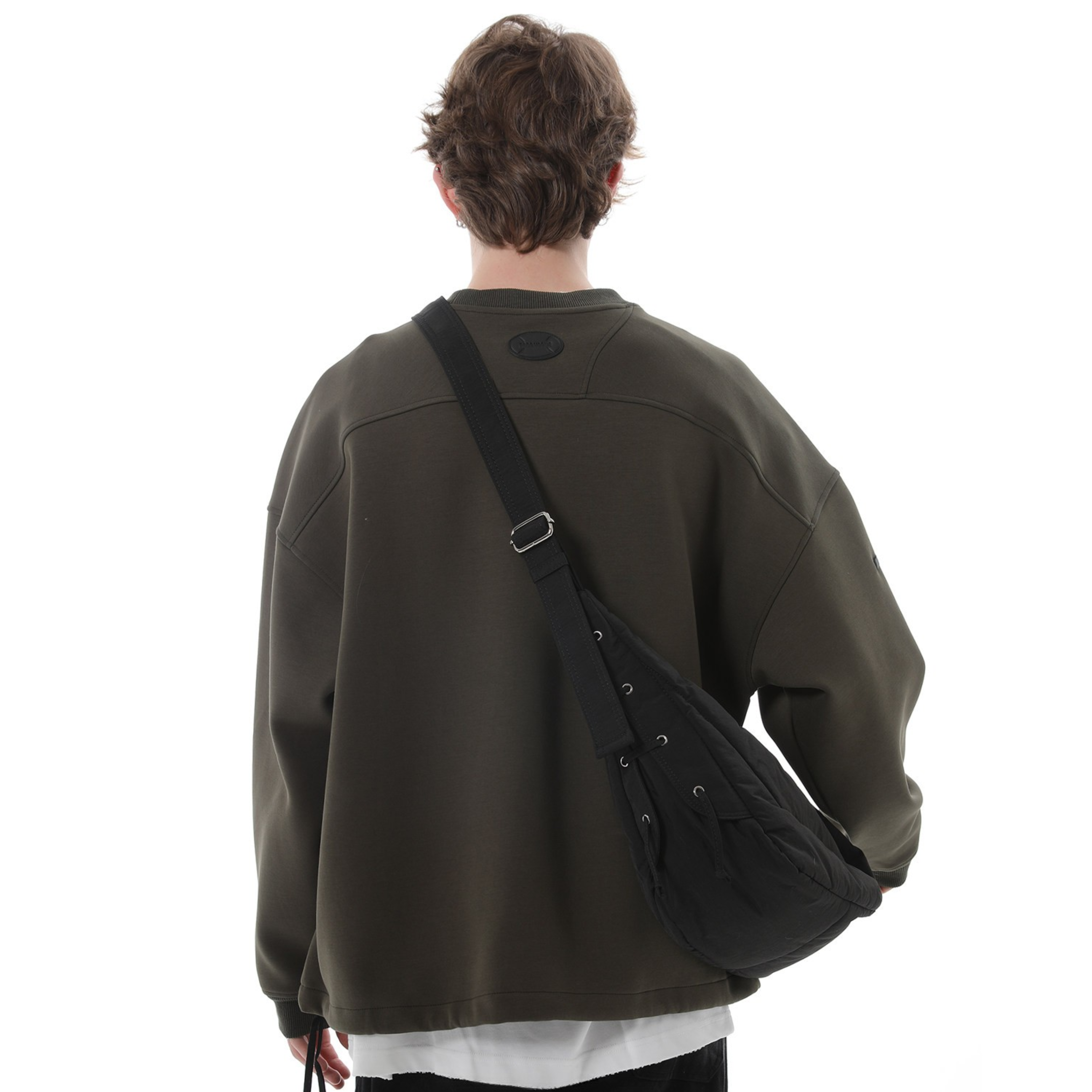 LACE-UP PUFFER SHOULDER BAG
