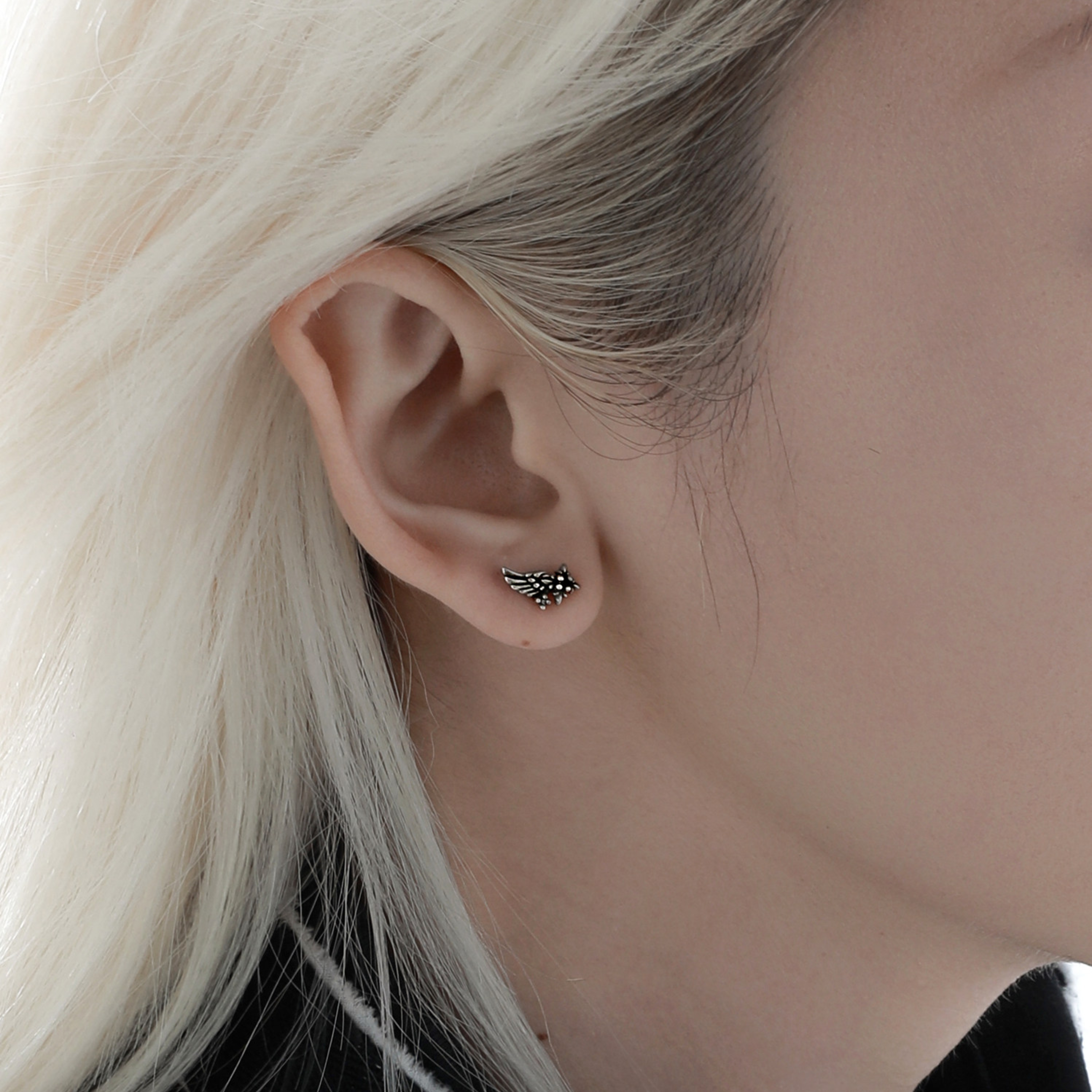 S925 WING CROSS PIERCE