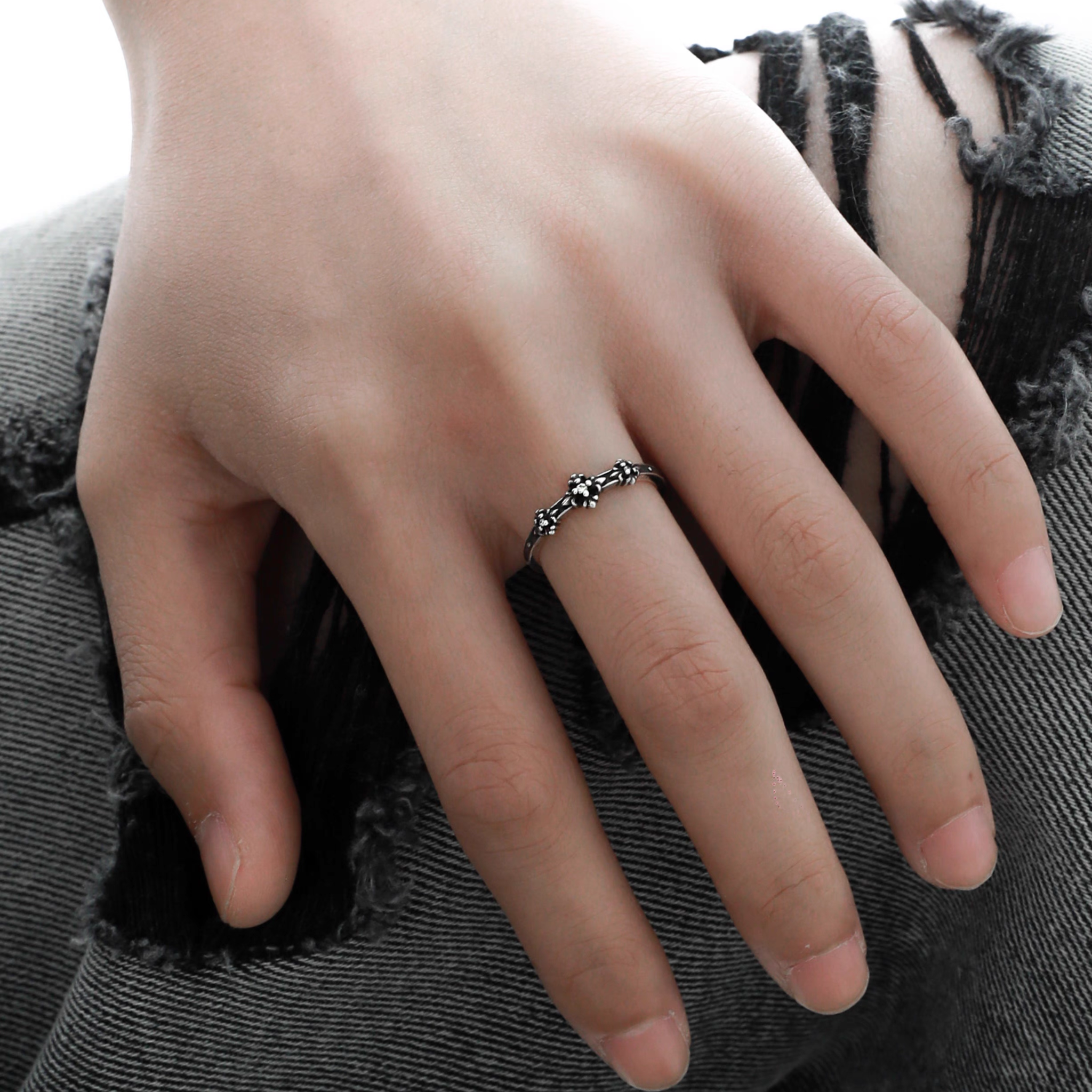 S925 CRUCIFIX RING[SET ITEM]