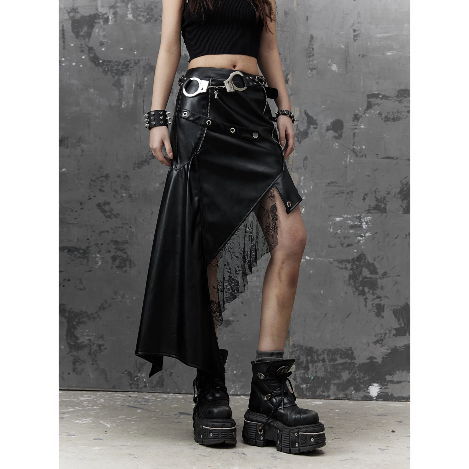 Deadlock Lace Layered Skirt