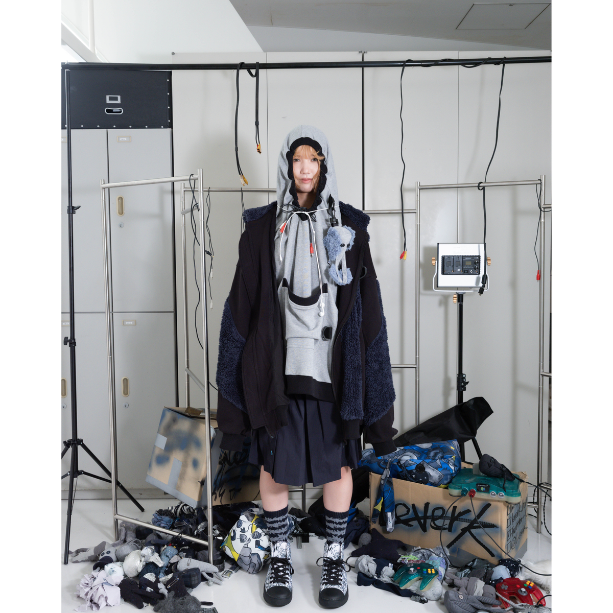 Integrated hood pullover