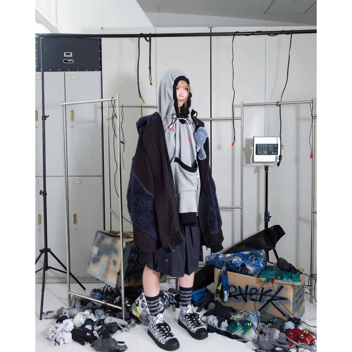 Integrated hood pullover