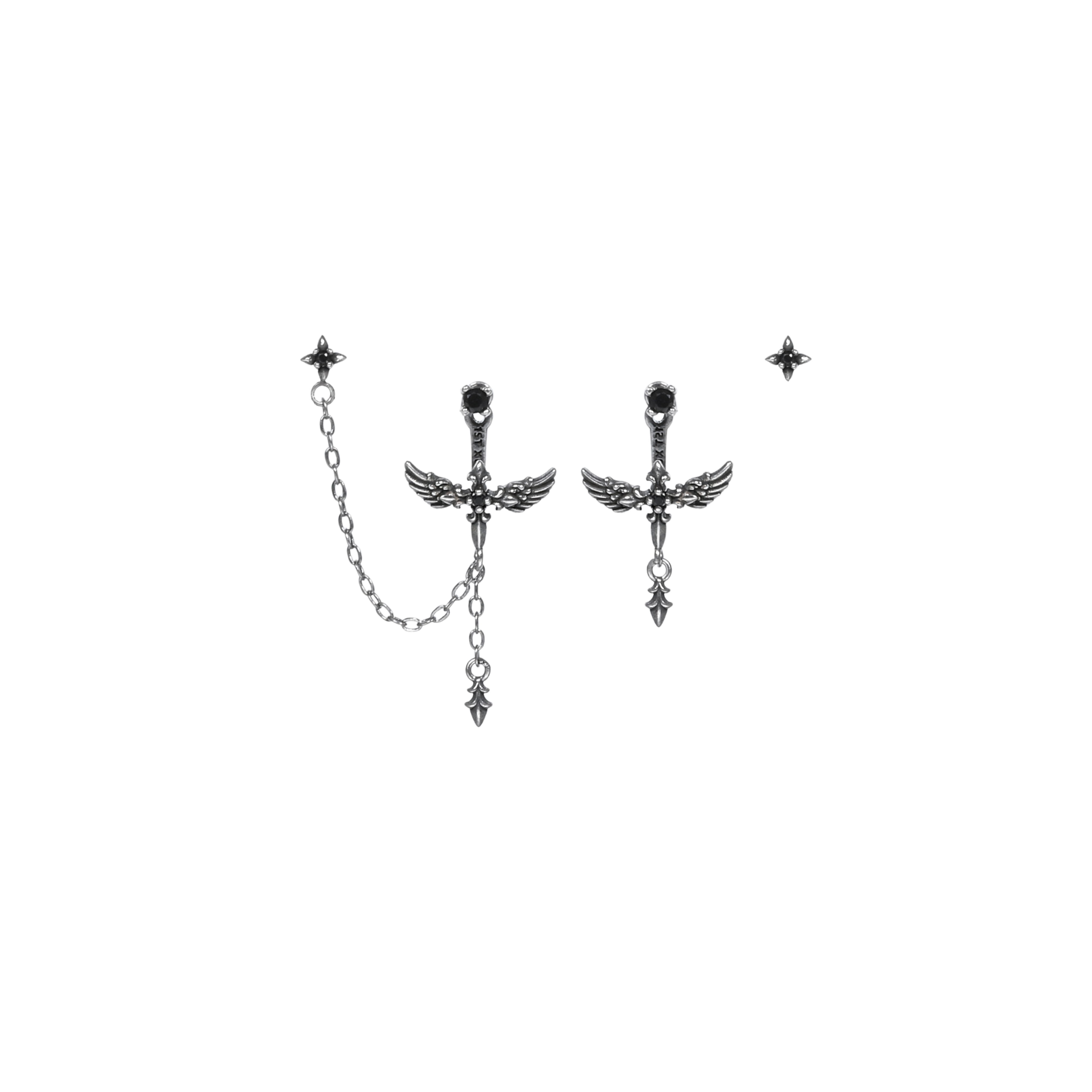 S925 WING CHAIN PIERCE