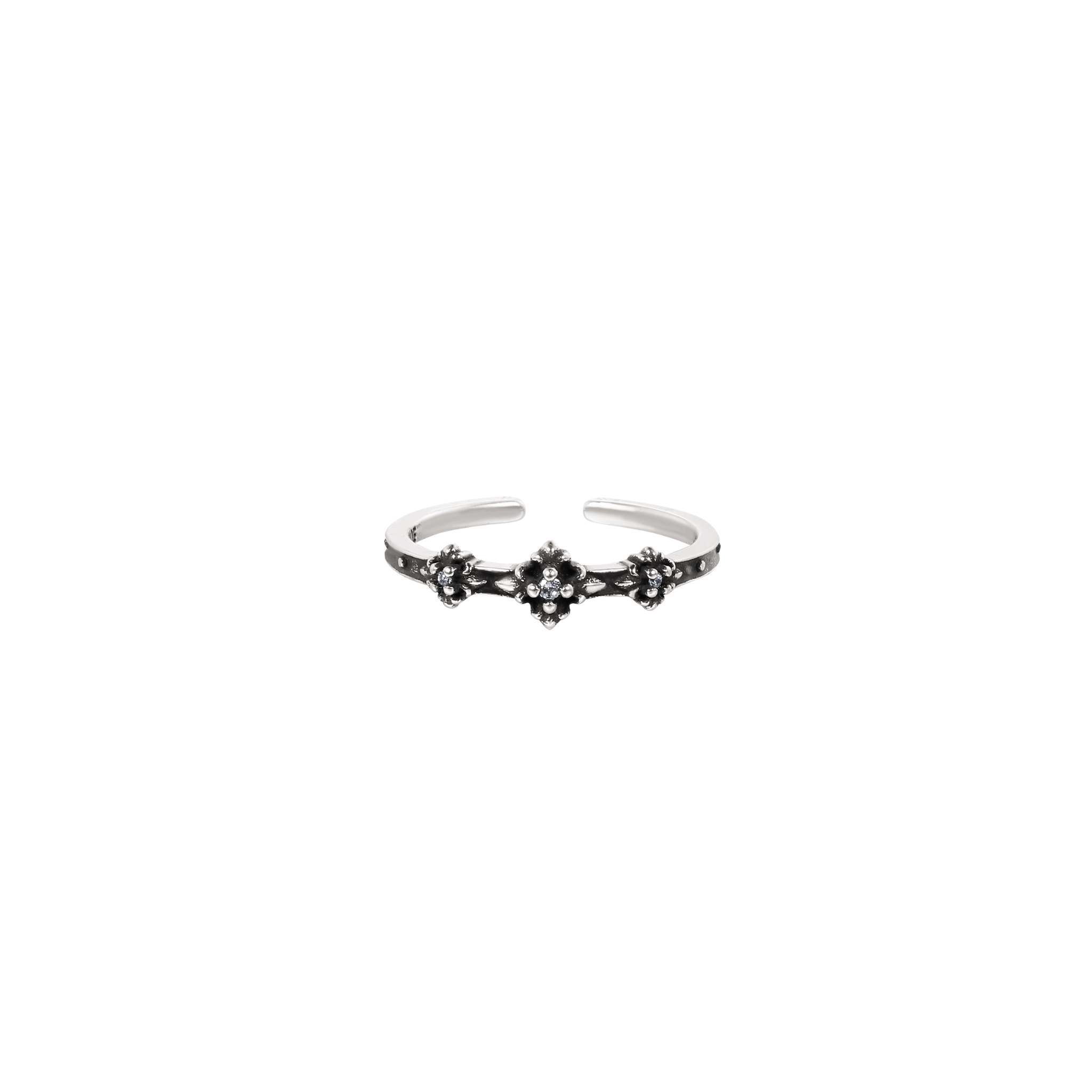 S925 CRUCIFIX RING[SET ITEM]