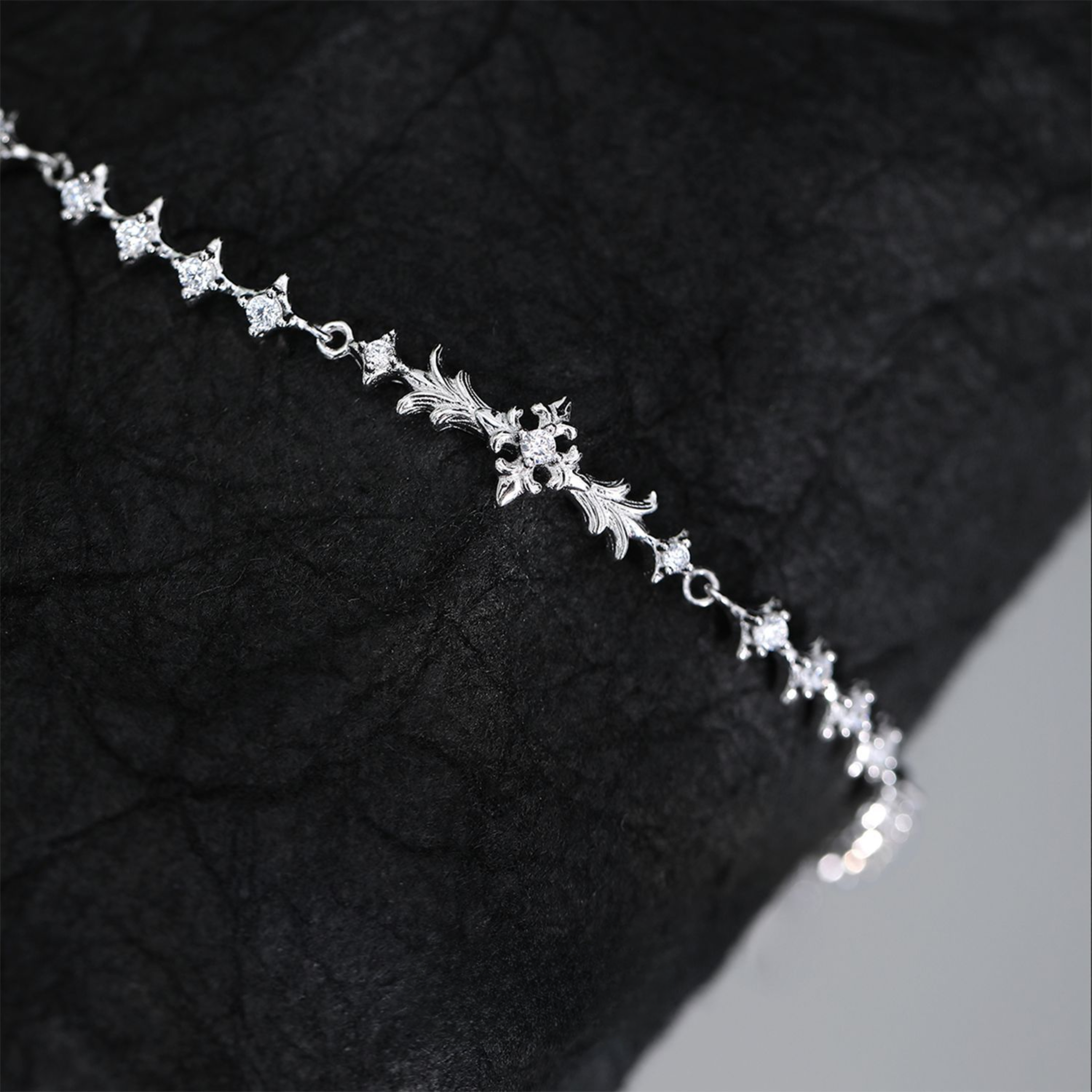 S925 CUBIC ZIRCONIA DIAMOND BRACELET[SET ITEM]