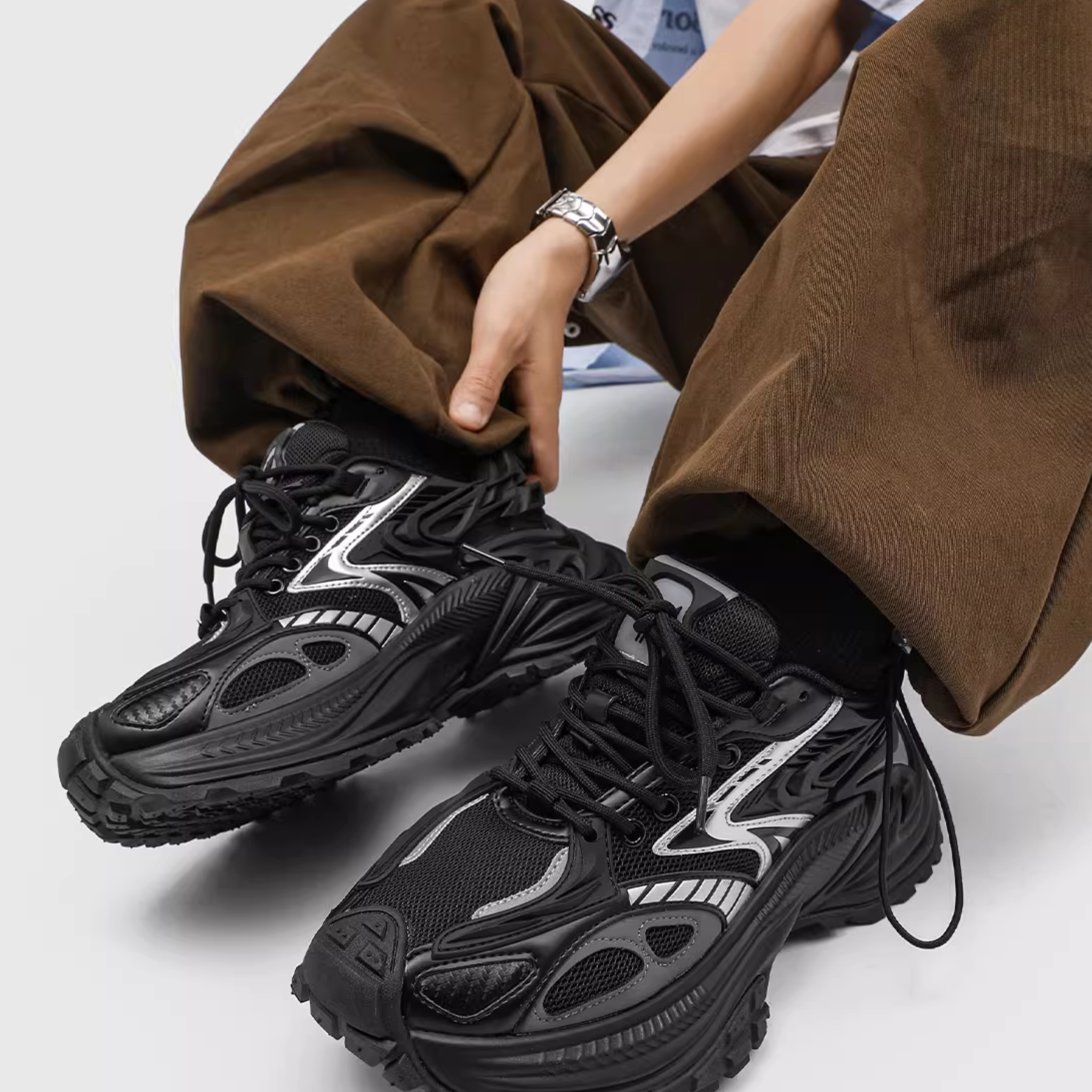 NEO ORBIT DAD SNEAKERS / BLACK×SILVER