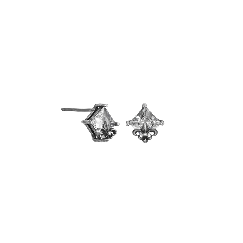 S925 CUBIC ZIRCONIA GOTHIC NOIR MINI PIERCE[SET ITEM]
