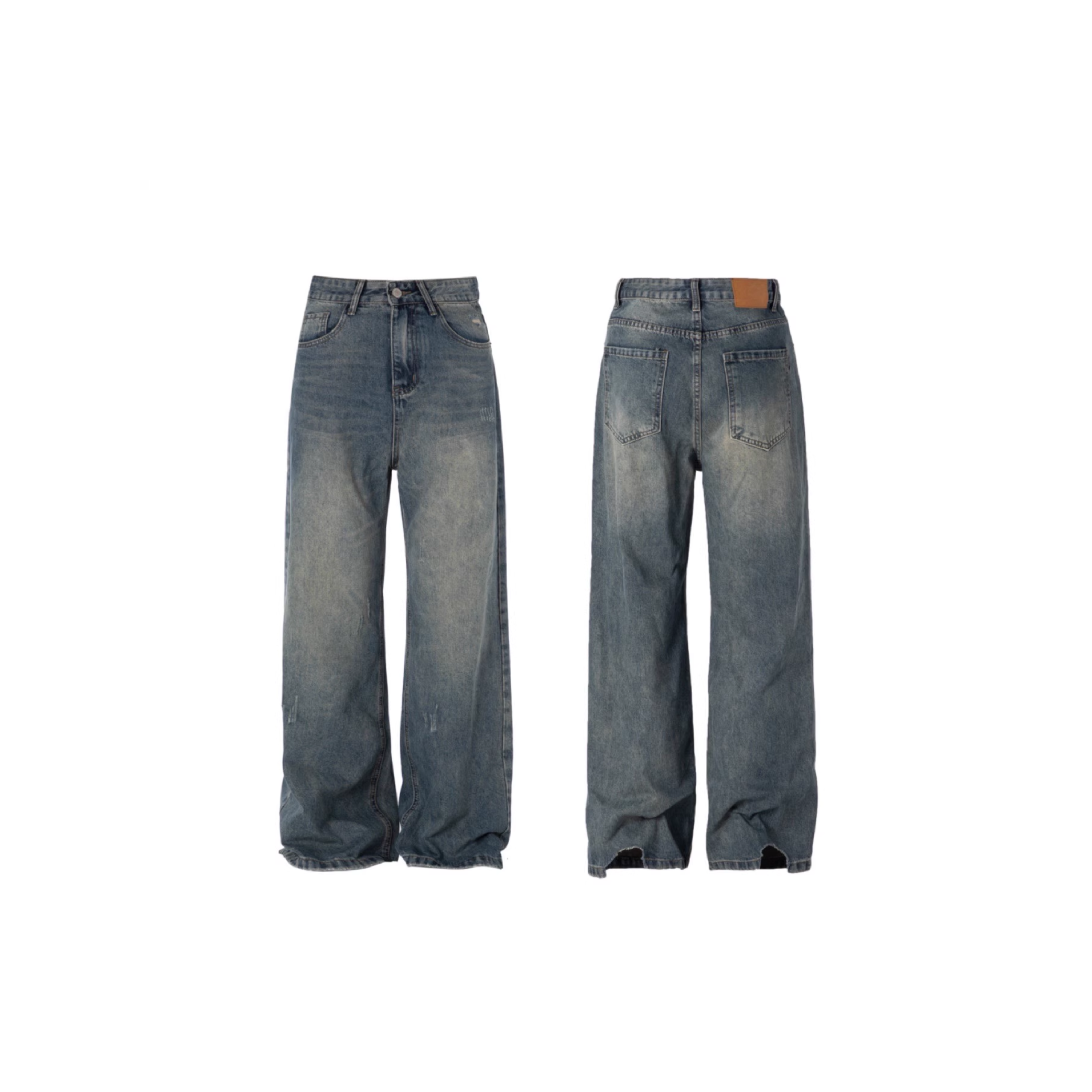 VIP【関税送料無料】希少 Lanvin Wide Leg Denim Jeans Vintage Wash Wide-Leg Denim Pants