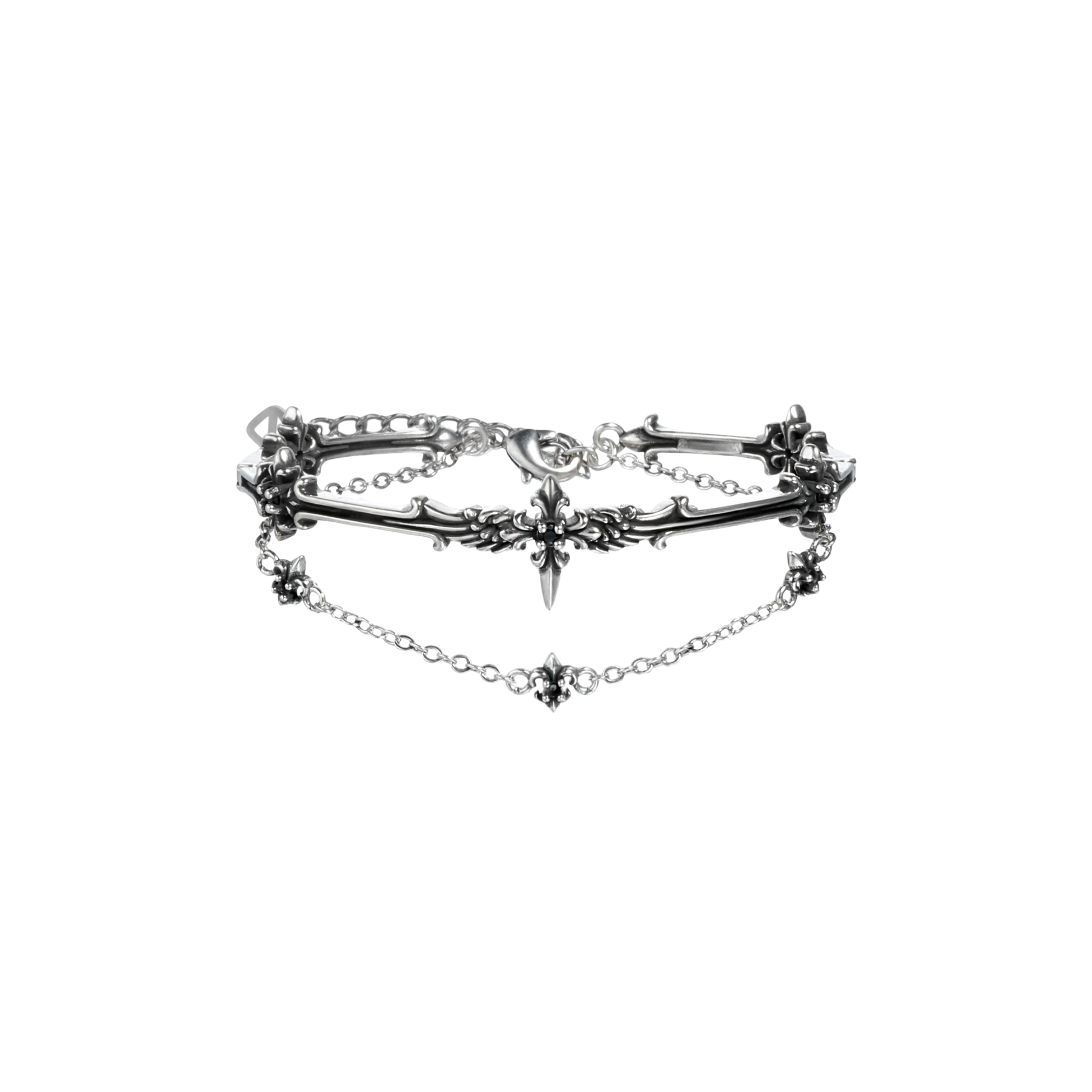 CRUCIFIX CROSS LAYERED BRACELET