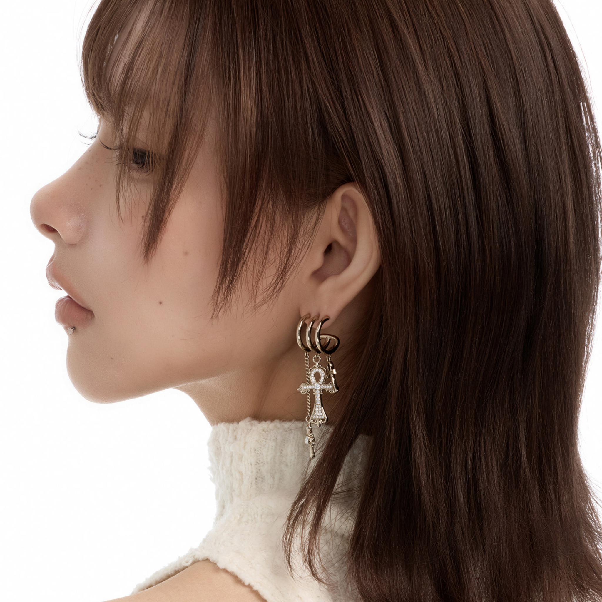 TRINITY CROSS CHARM PIERCE