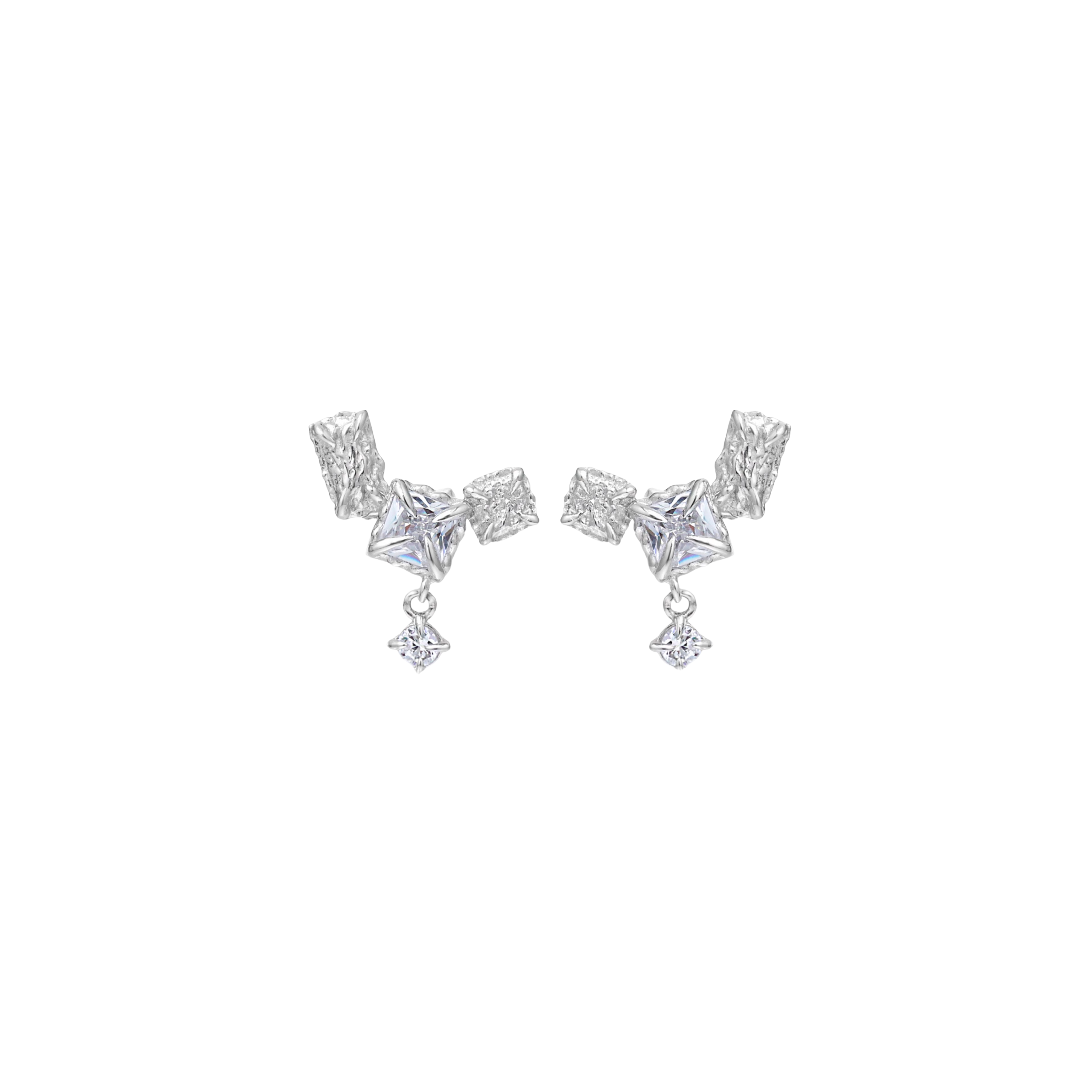 S925 CUBIC ZIRCONIA LUMIERA DIAMOND PIERCE[SET ITEM]