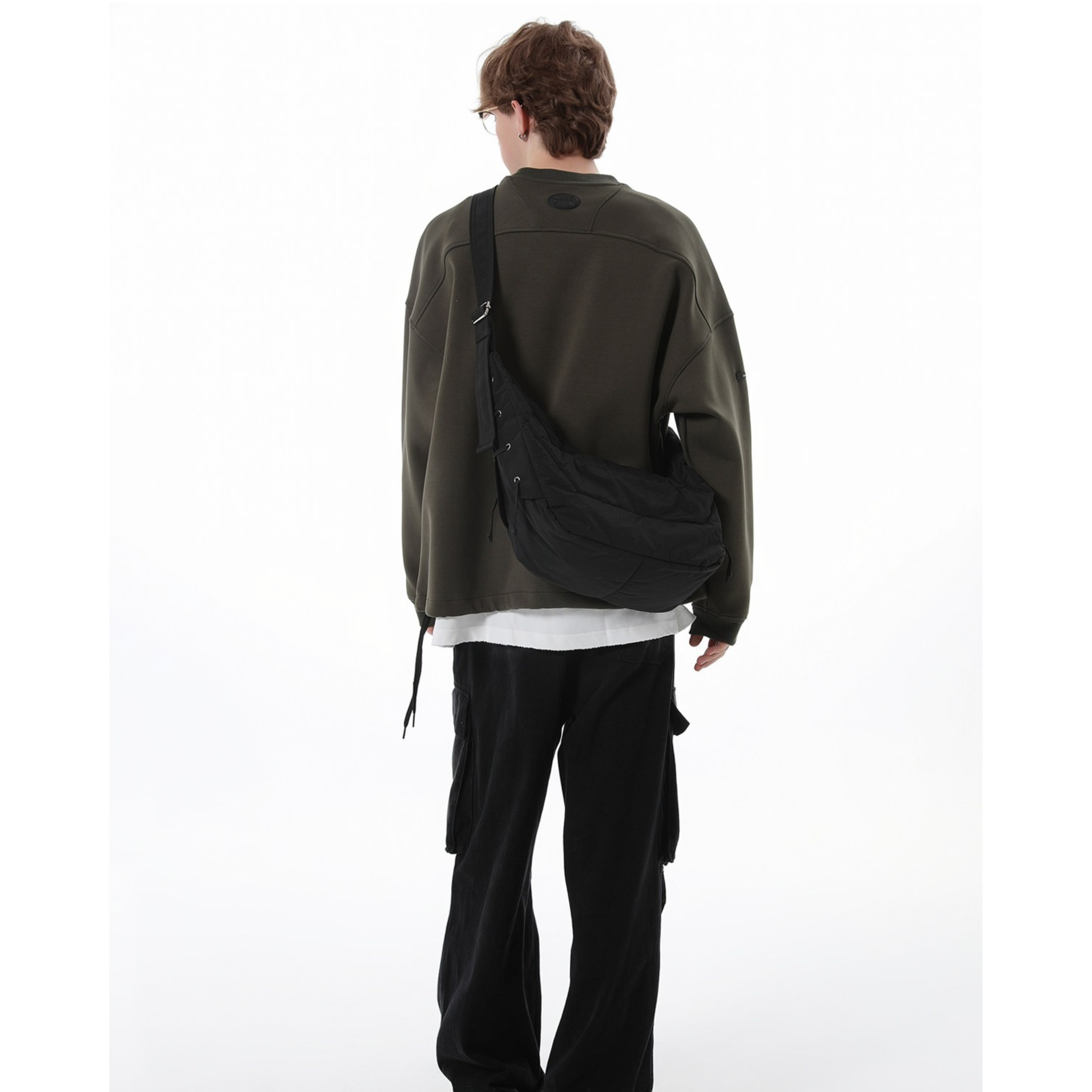 LACE-UP PUFFER SHOULDER BAG