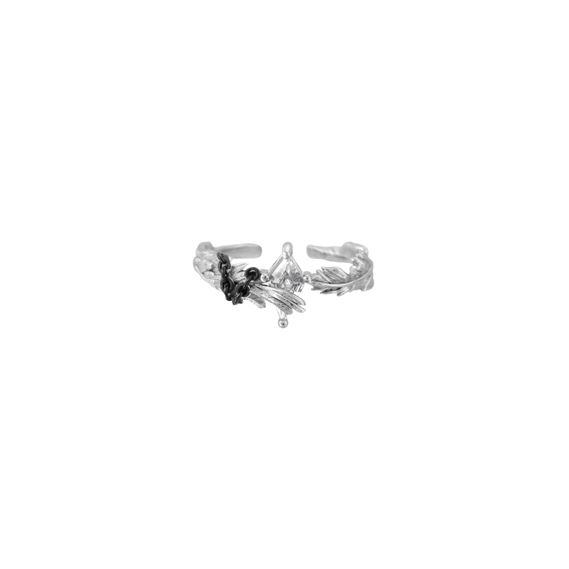 S925 THORN BLOOM RING