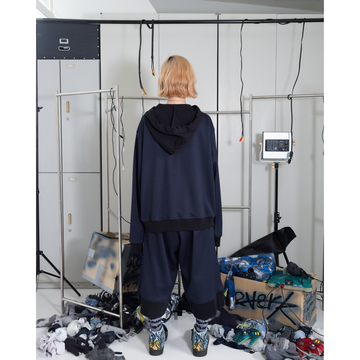 Hooded track jacket