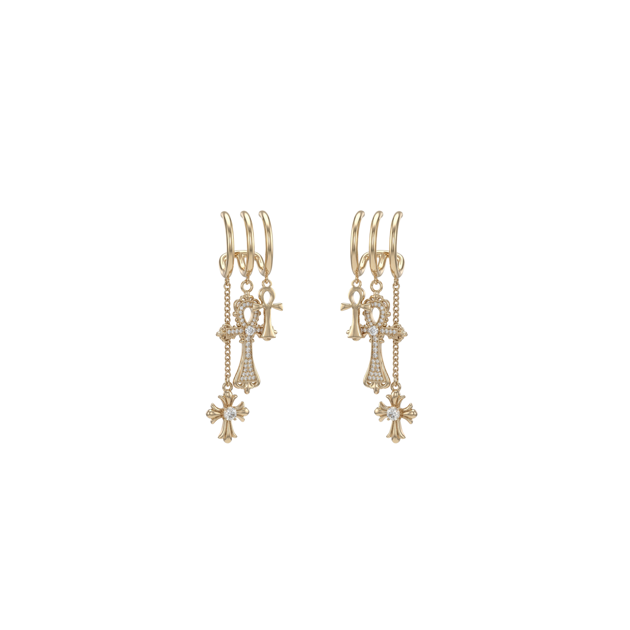 TRINITY CROSS CHARM PIERCE