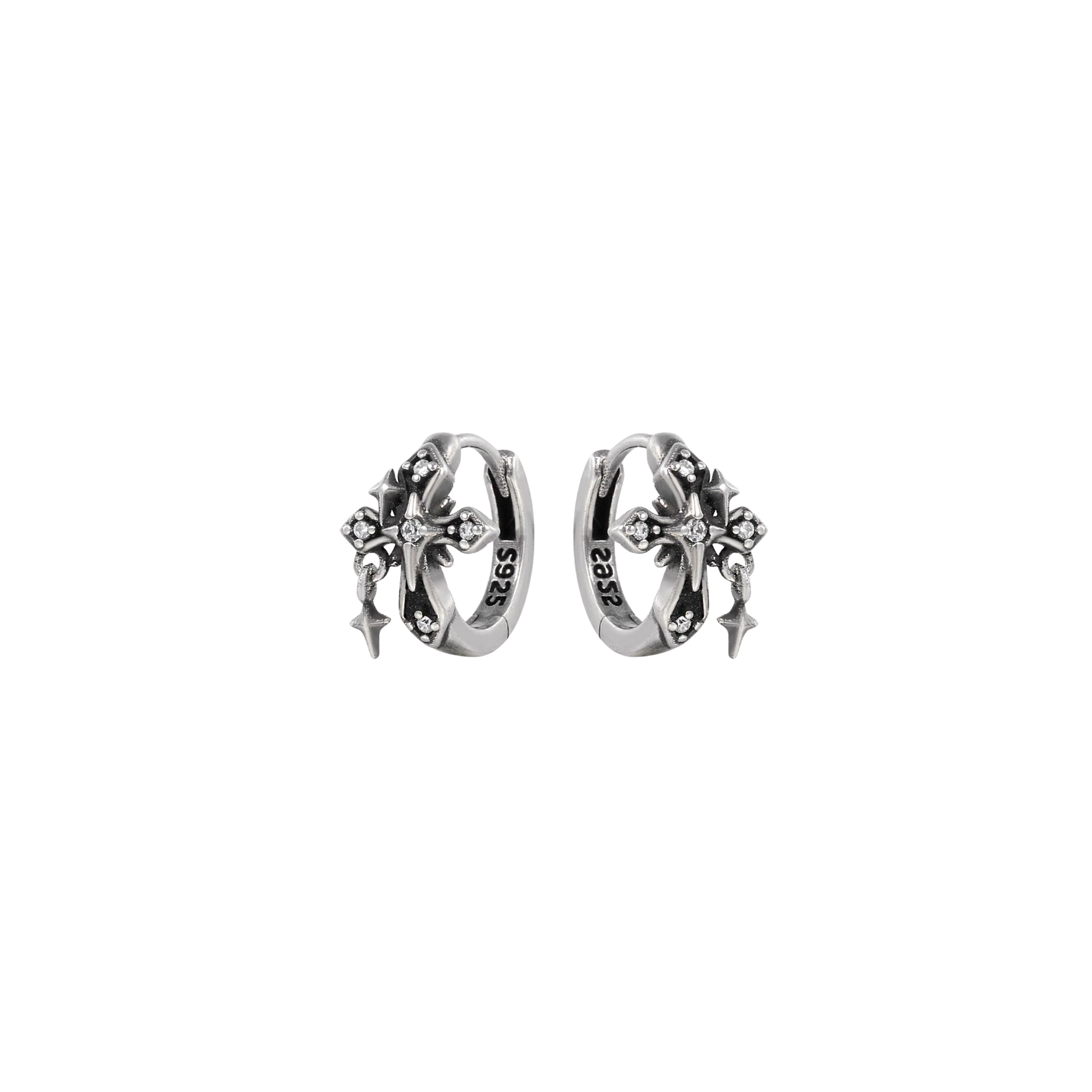 S925 CRUCIFIX ORBITAL PIERCE[SET ITEM]