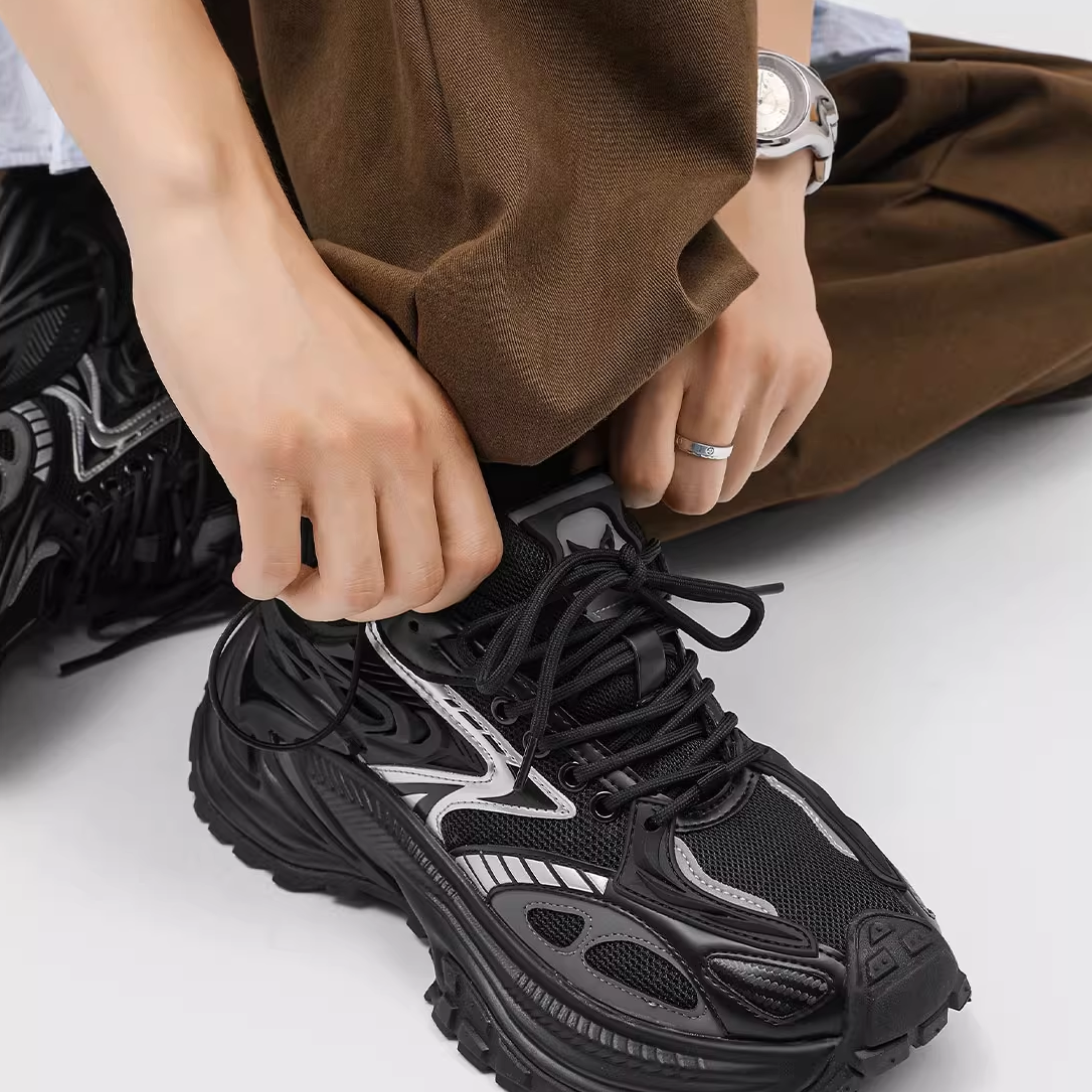 NEO ORBIT DAD SNEAKERS / BLACK×SILVER