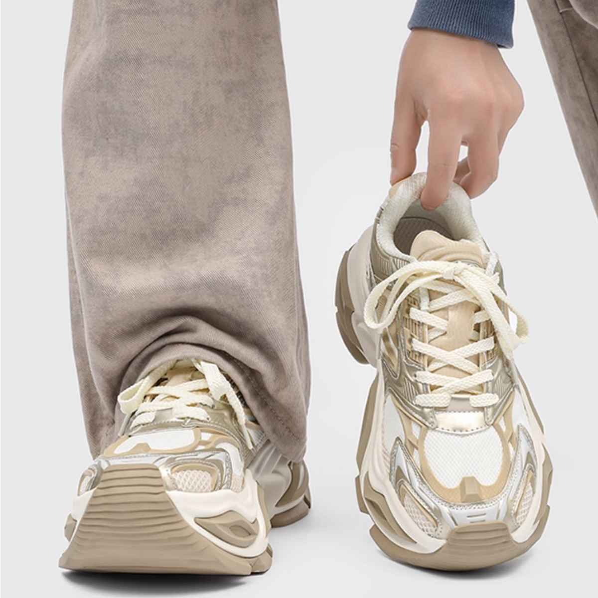 NEO WAVE CHUNKY SNEAKERS / BEIGE×WHITE