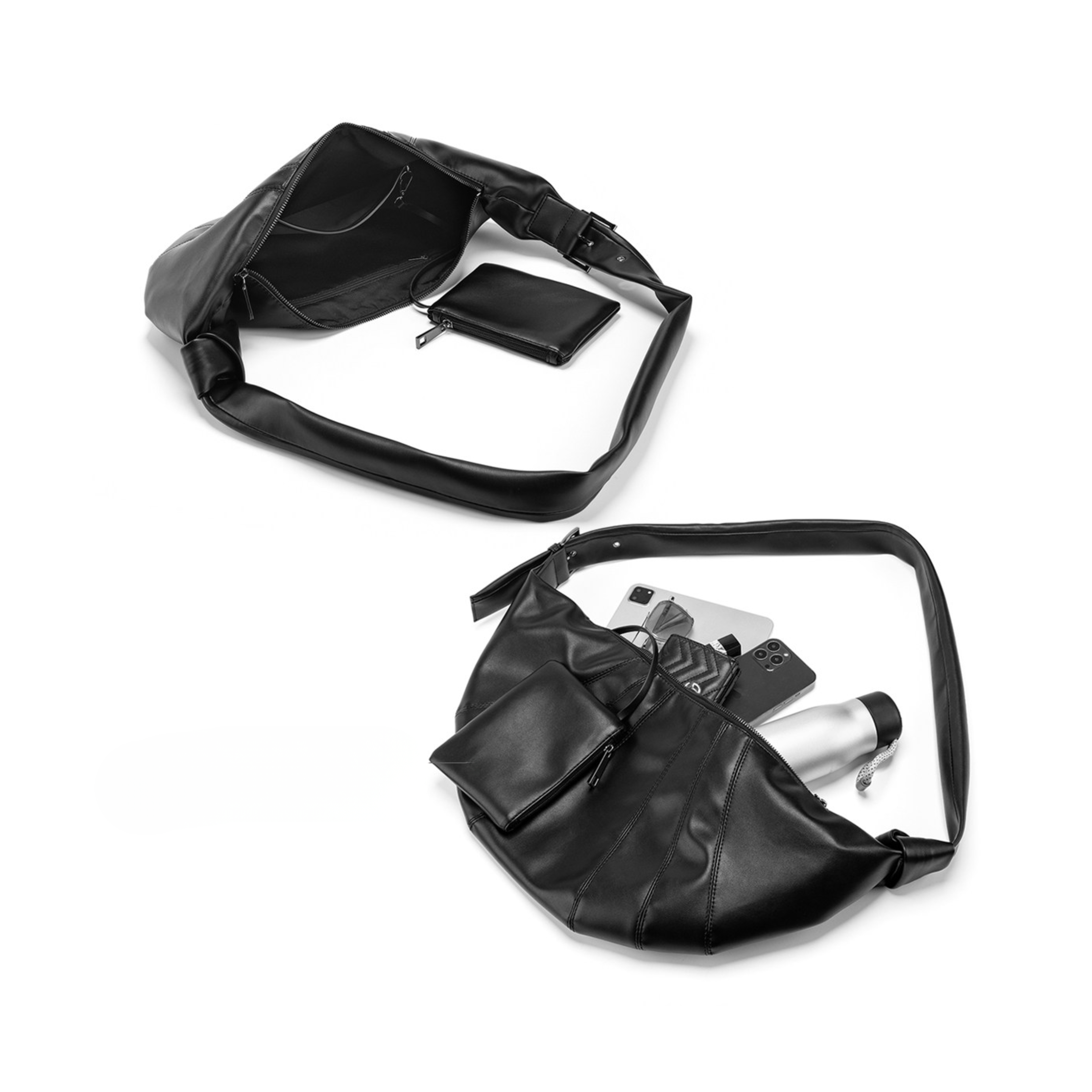 PANEL CURVE SHOULDER BAG