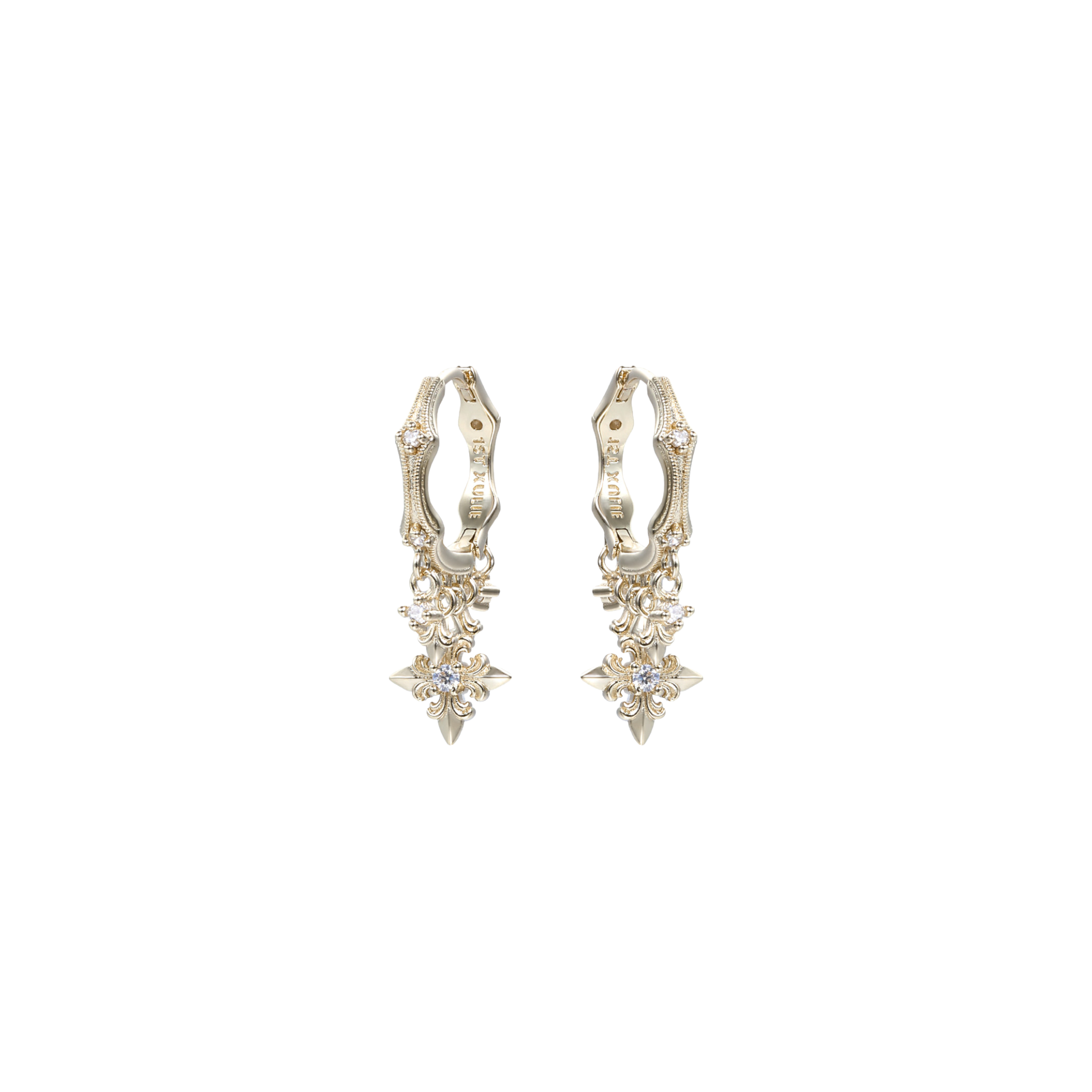 ROYAL SIGNET CROSS HOOP PIERCE