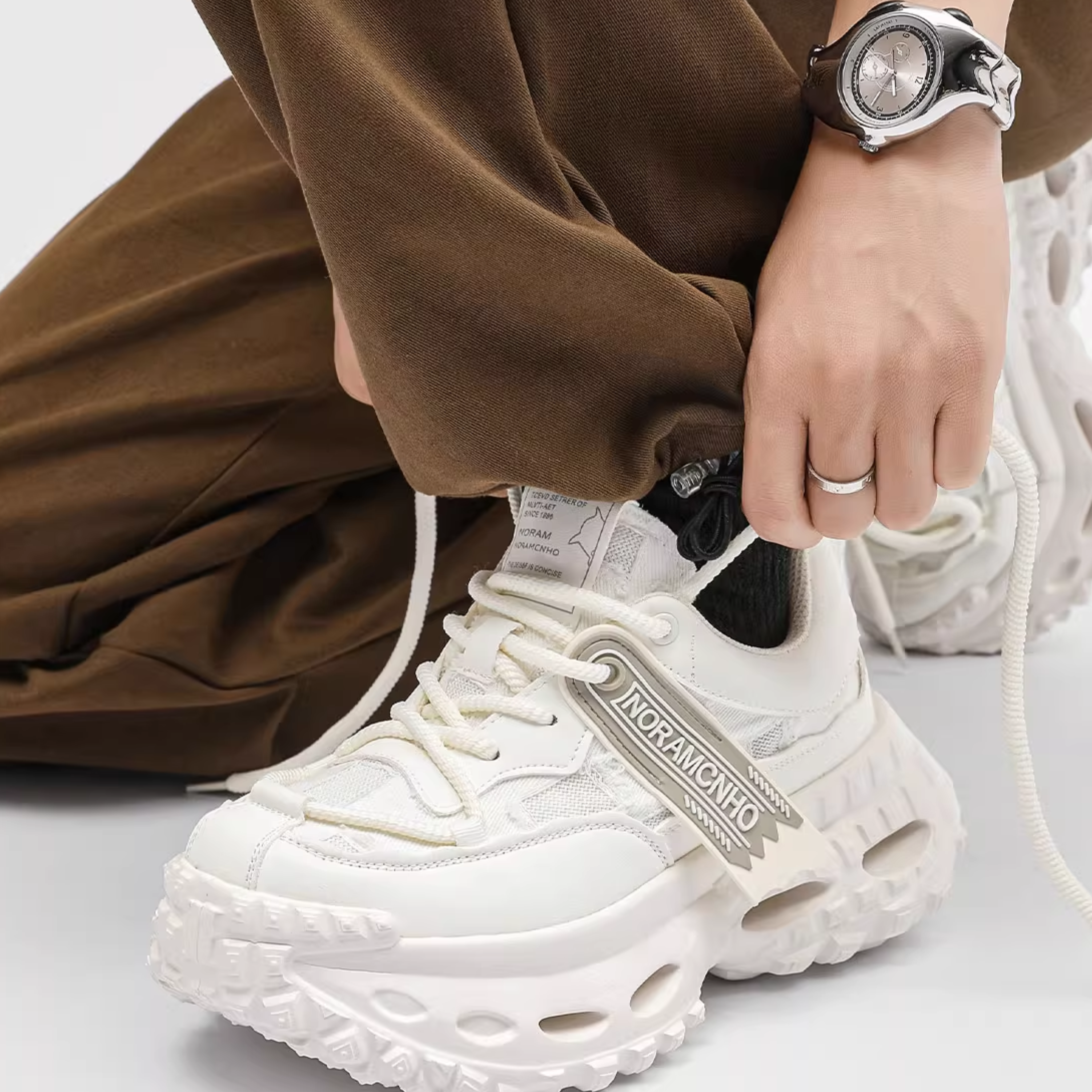 VOID STRIDE PLATFORM SNEAKERS / WHITE×WHITE