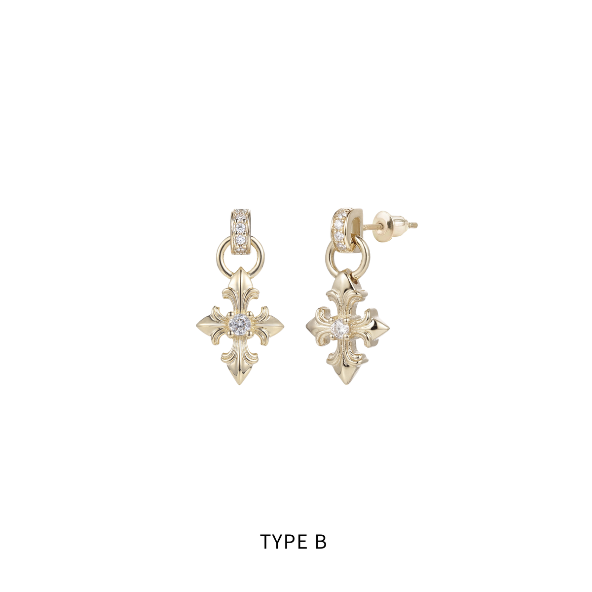 S925 ROYAL SIGNET TINY DROP PIERCE