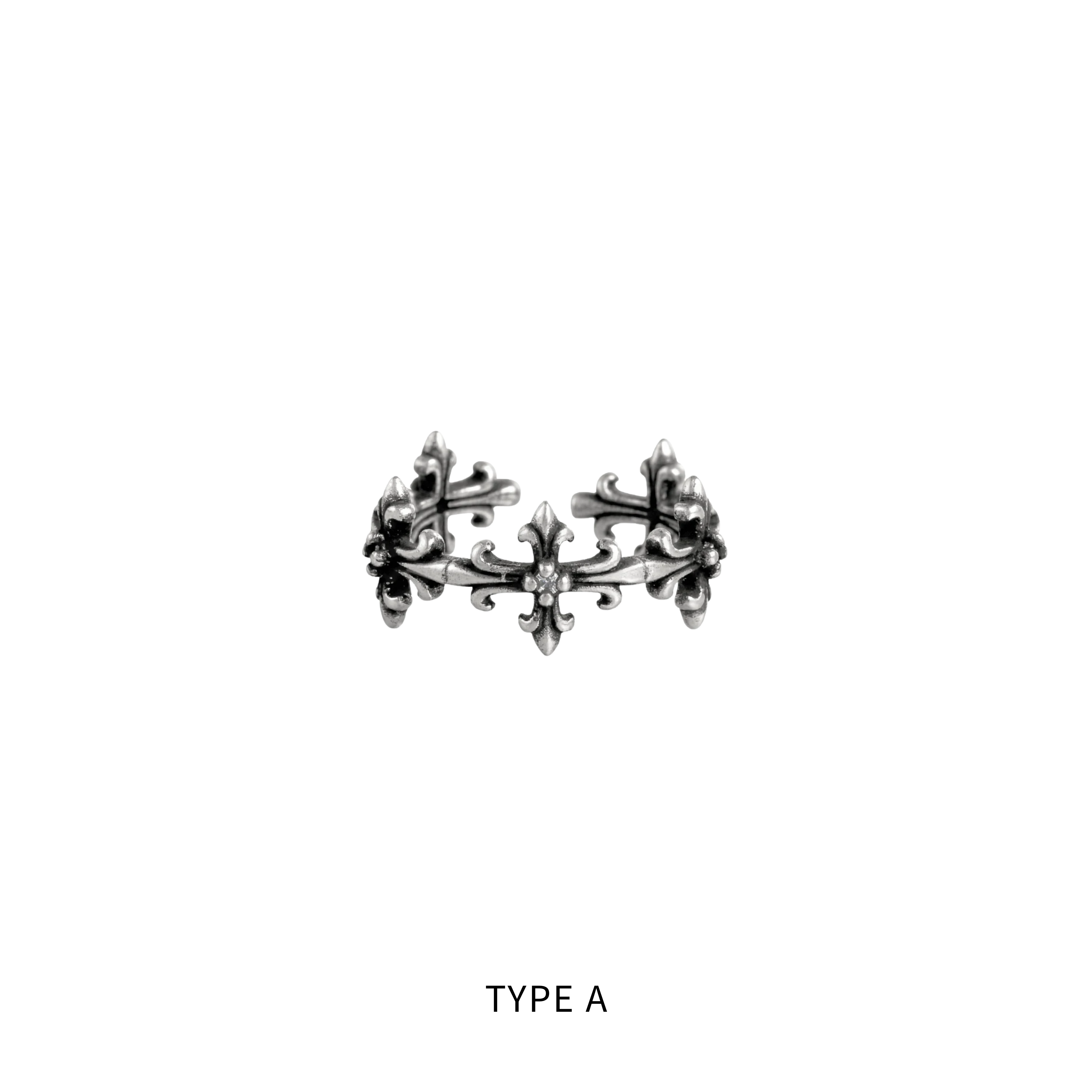 S925 CRUCIFIX ORNATE CROSS RING