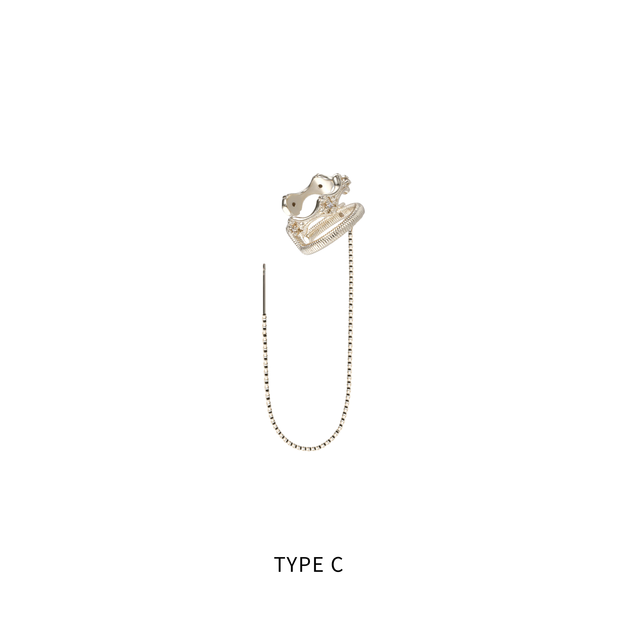 S925 ROYAL SIGNET EAR CUFF