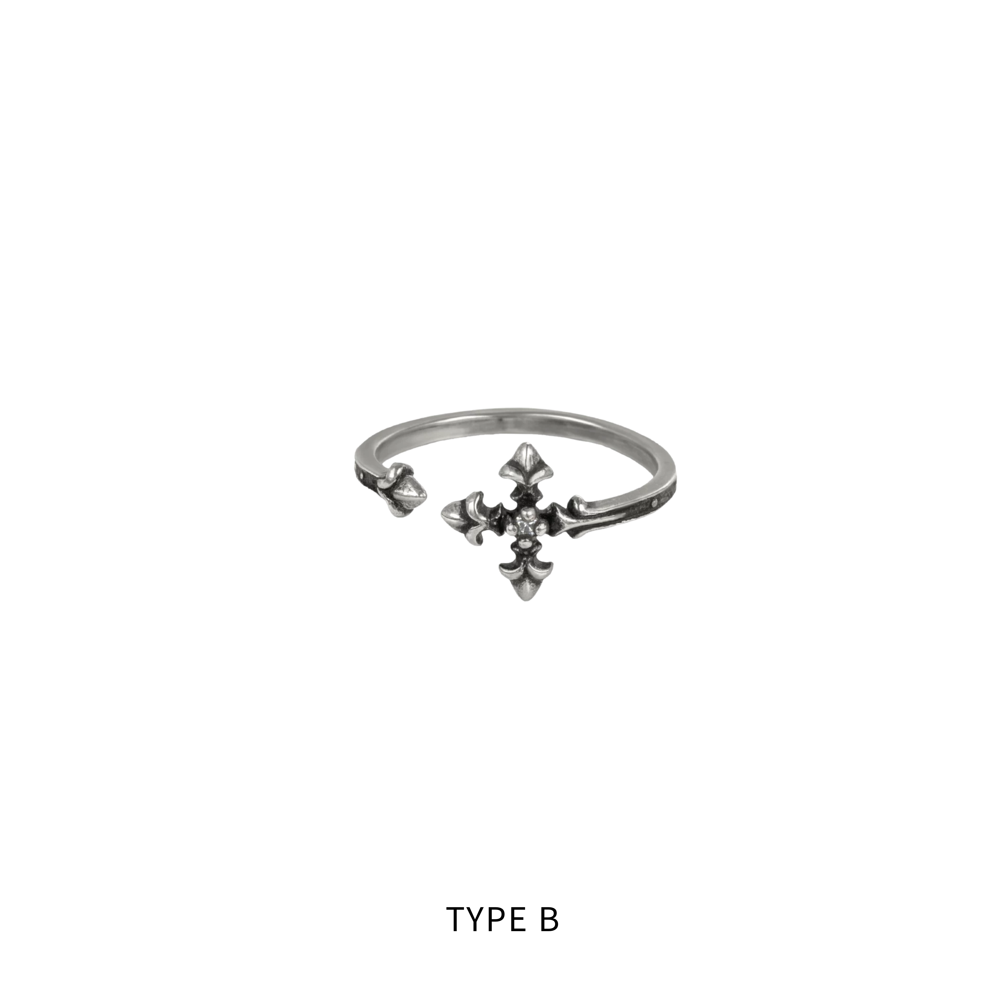 S925 CRUCIFIX ORNATE CROSS RING