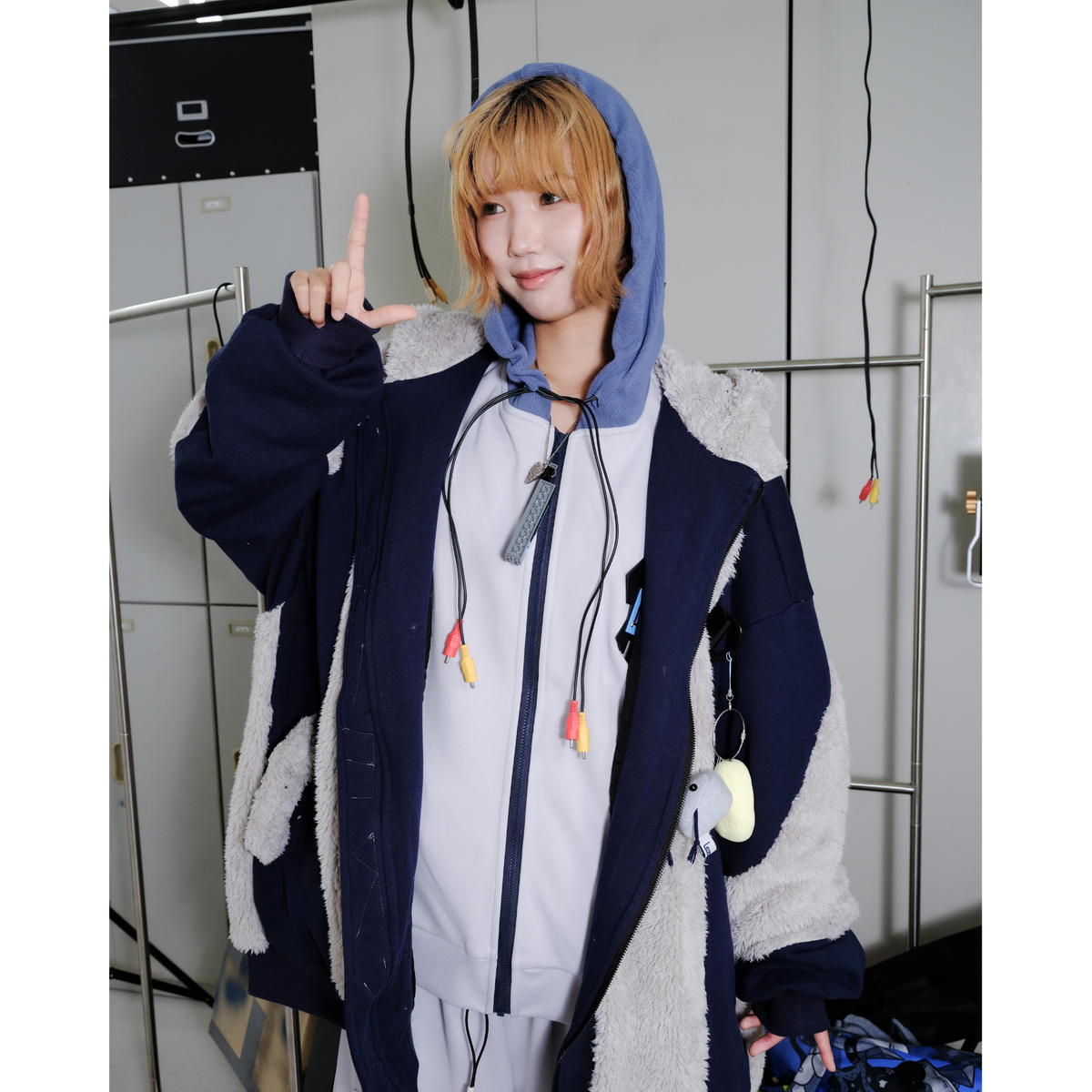Hooded track jacket