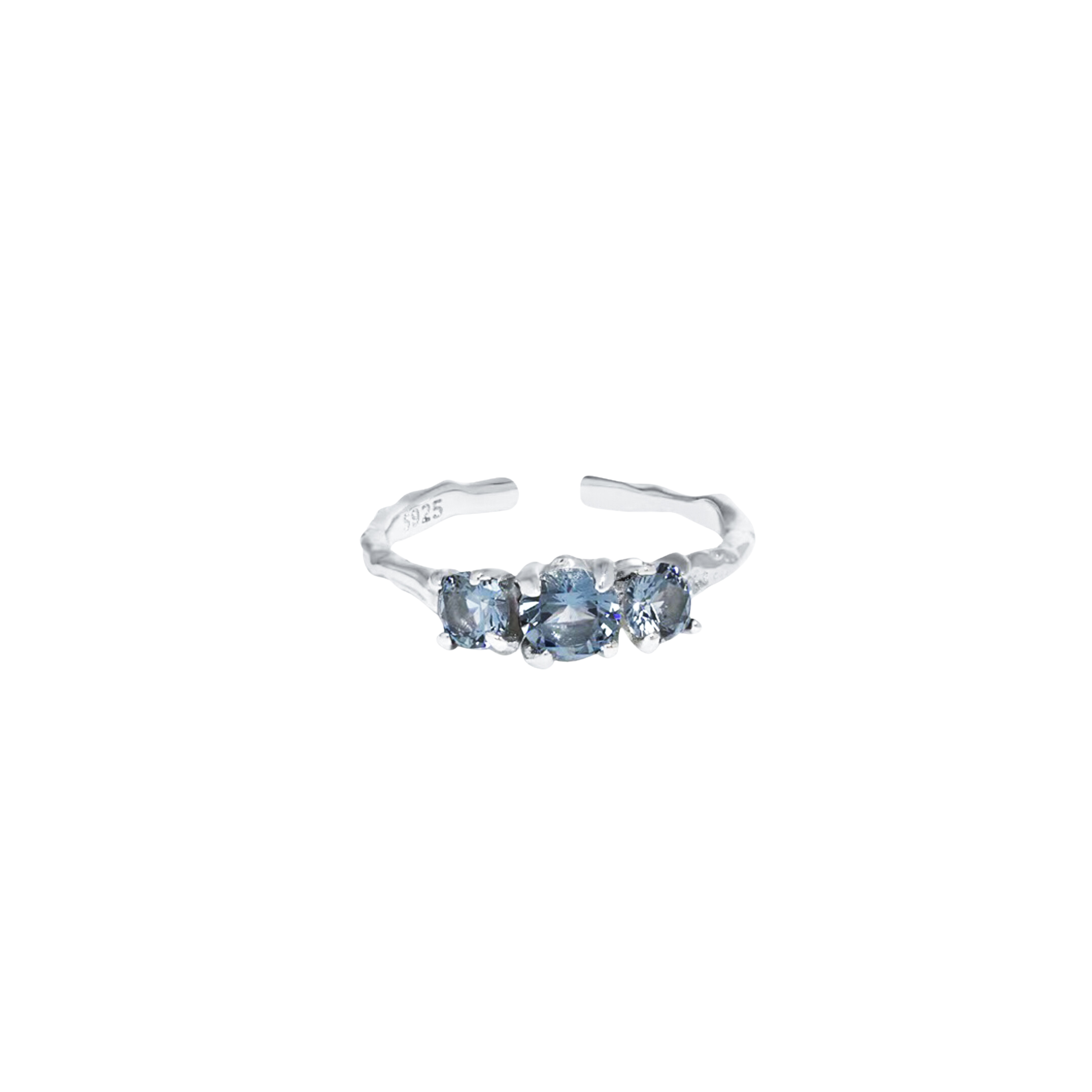 CUBIC ZIRCONIA AQUA BLUE RING[SET ITEM]