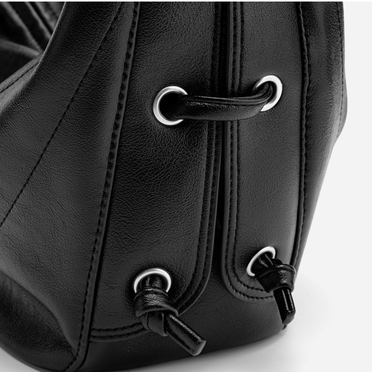 LACE-UP SLOUCH SHOULDER BAG