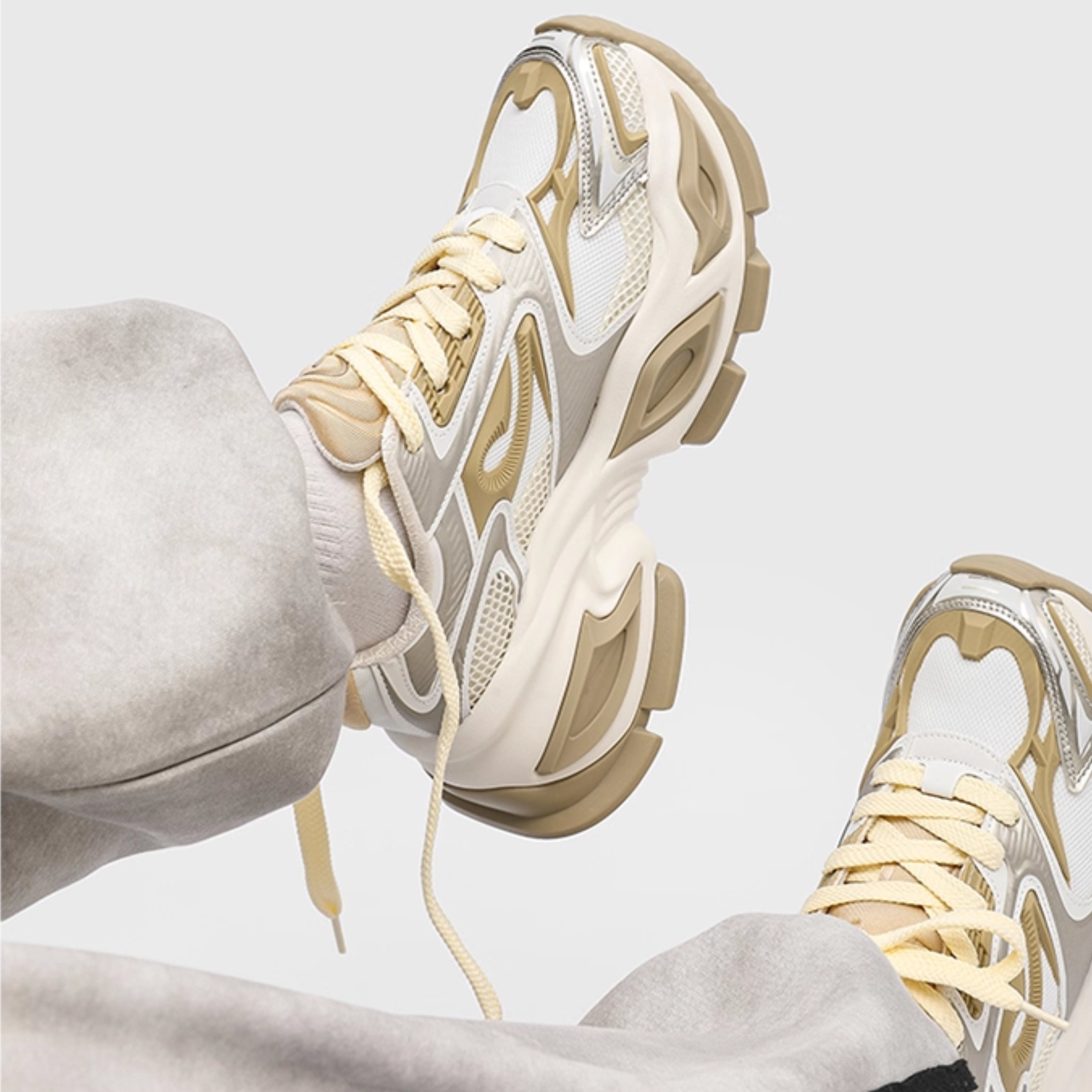 NEO WAVE CHUNKY SNEAKERS / BEIGE×WHITE