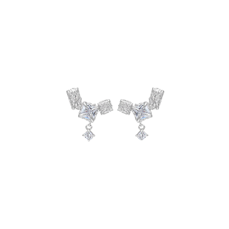 S925 CUBIC ZIRCONIA LUMIERA DIAMOND PIERCE[SET ITEM]