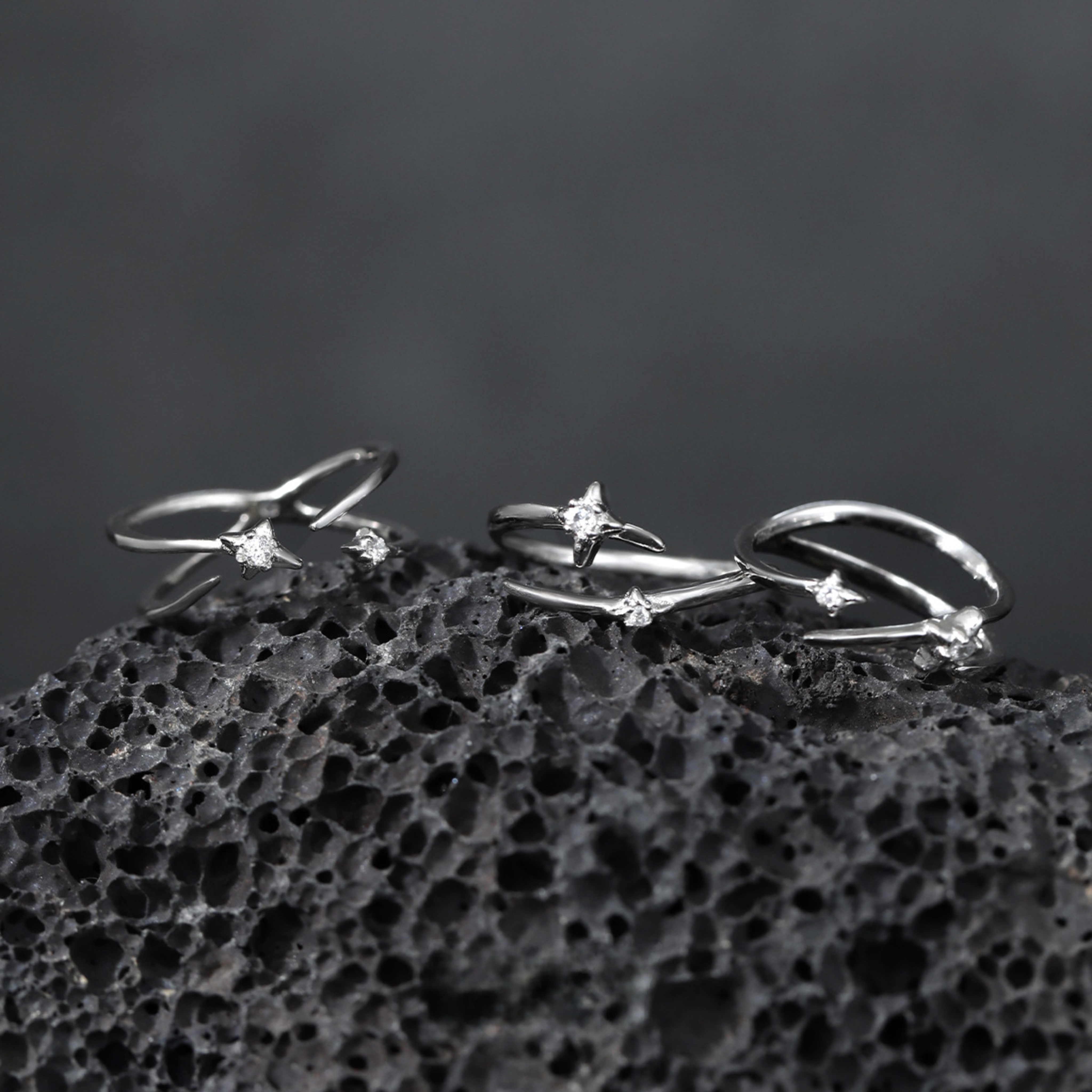 S925 ASTRA ARROW RING SET[SET ITEM]