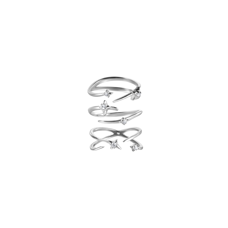 S925 ASTRA ARROW RING SET[SET ITEM]